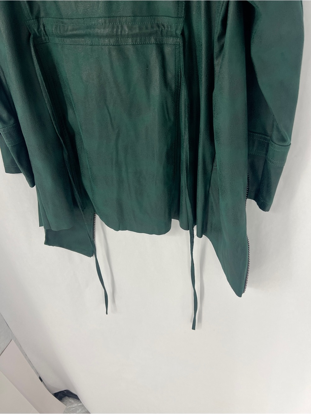 INSIGHT Forest Green Faux Leather Moto blazer - Picture 8 of 14